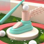 Joc interactiv Set de joaca Baseball cu Masina de lansare