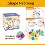 Jucarie Montessori Gaina cu Oua Sortarea formelor geometrice