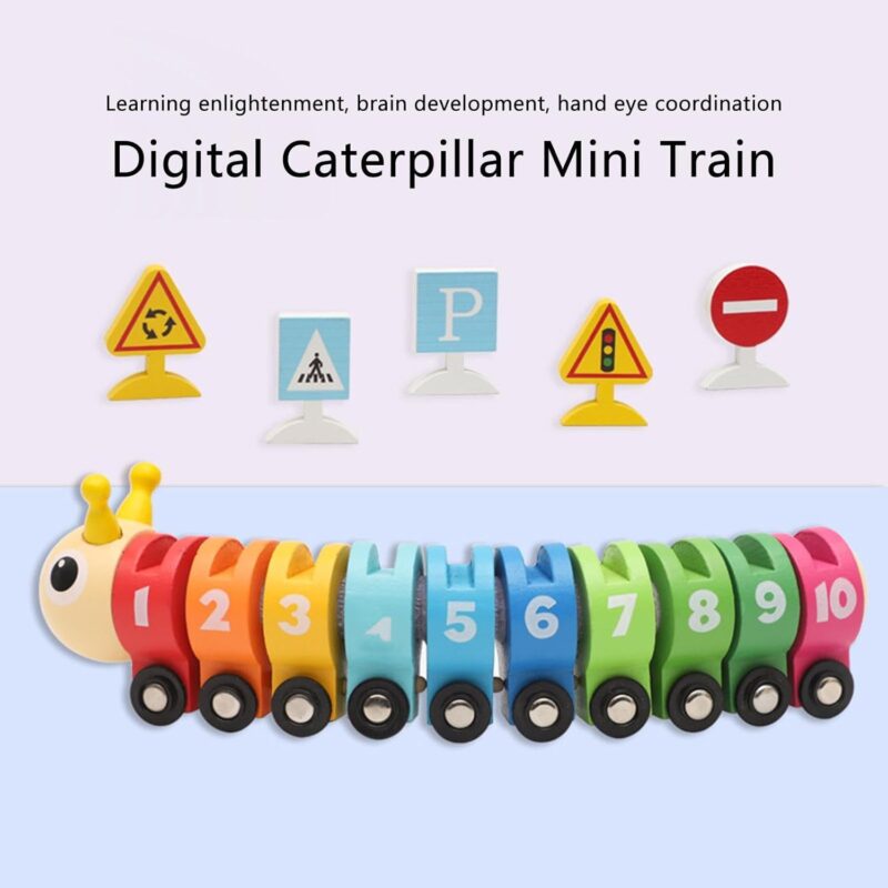 Jucarie Montessori Trenul Omida Digital si Semne de circulatie