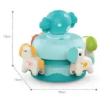 Jucarie Muzicala Mini Carusel rotativ Rosu Animalute pentru bebe