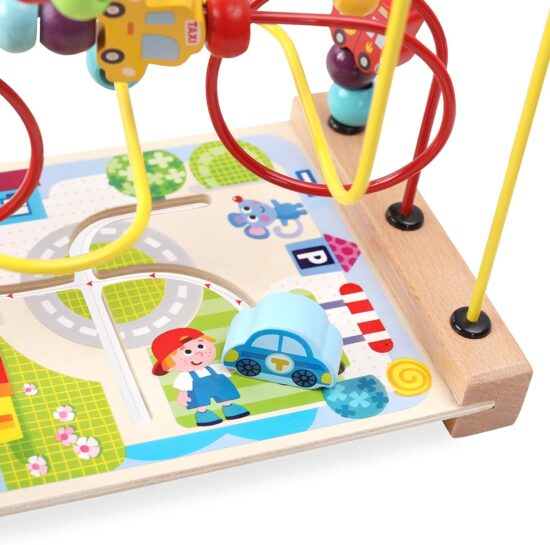 Jucarie motricitate Labirint Montessori cu Masinute Traseu Semne