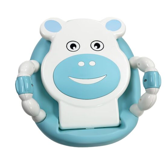 Olita scaunel cu capac Vacuta Bleu cu manere de sustinere