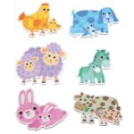Puzzle carton Animale Domestice din 33 piese Ferma bunicului