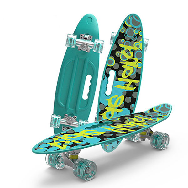 Skateboard Graphic Turcoaz Penny Board portabil din aluminiu lumini