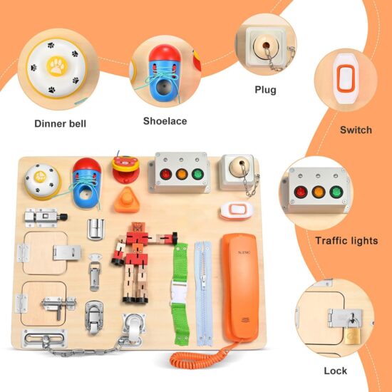 Tabla Montessori Incuietori Placa senzoriala activitati educative