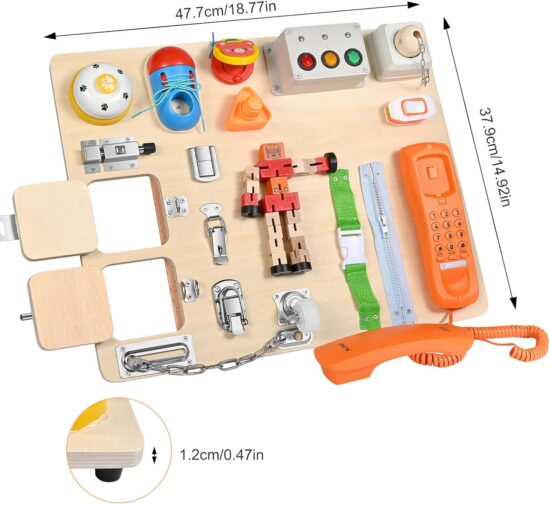 Tabla Montessori Incuietori Placa senzoriala activitati educative