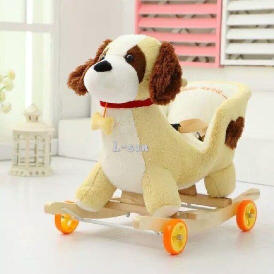 Balansoar copii plus Catel cu roti mobile si centura de siguranta