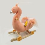 Balansoar copii plus Flamingo Roz cu roti mobile si centura