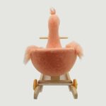 Balansoar copii plus Flamingo Roz cu roti mobile si centura