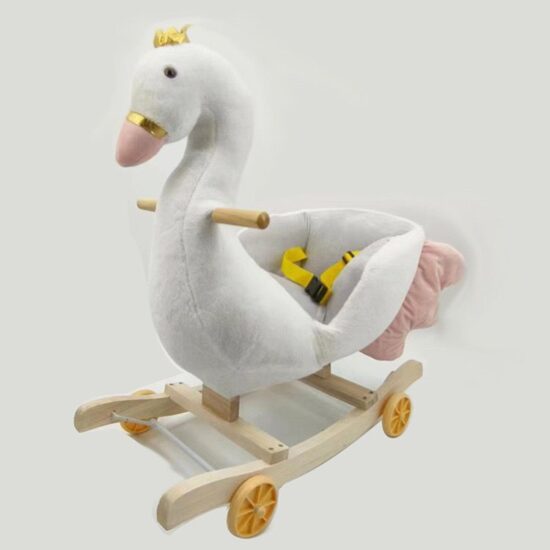 Balansoar copii plus Lebada cu roti mobile si centura de siguranta