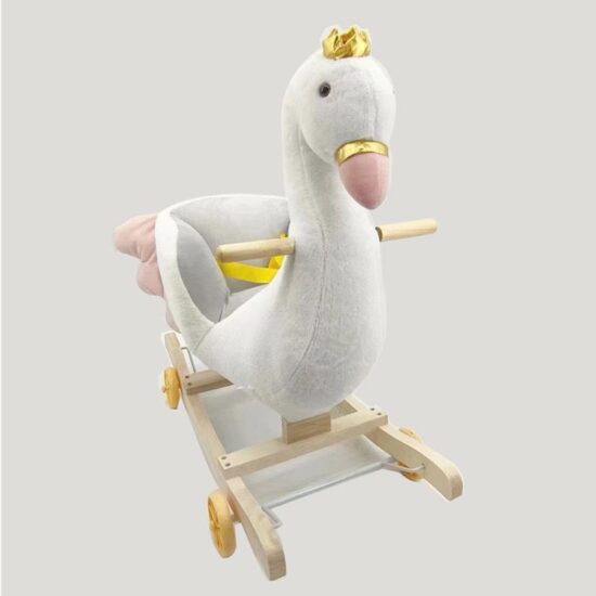 Balansoar copii plus Lebada cu roti mobile si centura de siguranta