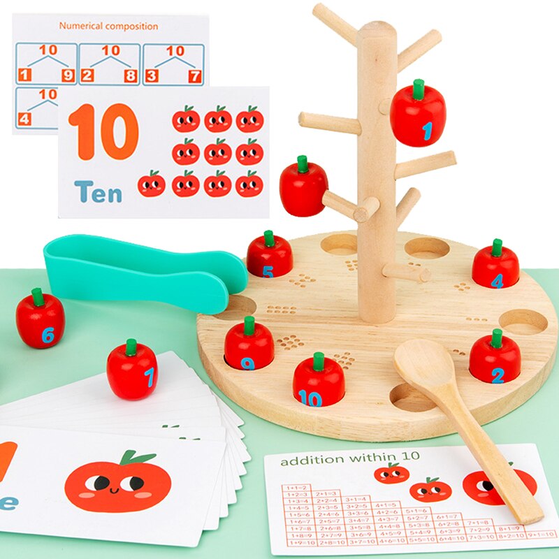 Joc Montessori Matematica si Indemanare Copacul cu mere