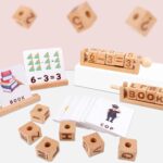 Joc educativ Cub rubik rotativ lemn Formeaza cuvinte si Operatii