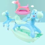 Jucarie 2in1 Balansoar Calut Animalut de impis cu roti Premergator