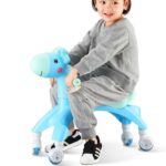 Jucarie 2in1 Balansoar Calut Animalut de impis cu roti Premergator