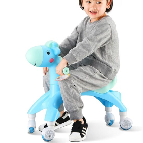 Jucarie 2in1 Balansoar Calut Animalut de impis cu roti Premergator