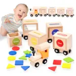 Jucarie Montessori Trenul pentru Sortarea Formelor geometrice