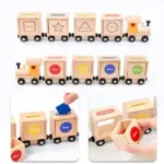 Jucarie Montessori Trenul pentru Sortarea Formelor geometrice