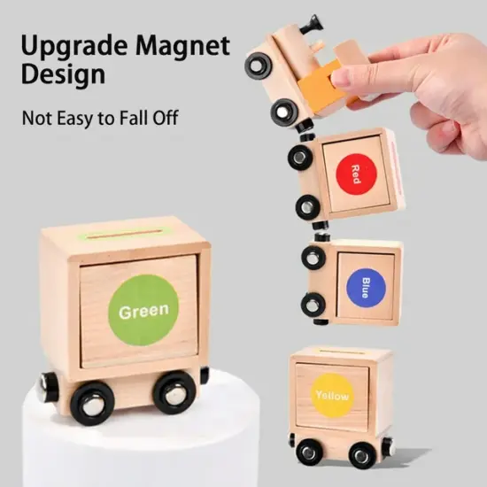 Jucarie Montessori Trenul pentru Sortarea Formelor geometrice