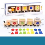 Jucarie Montessori Trenul pentru Sortarea Formelor geometrice