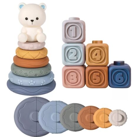 Jucarie-bebe-Piramida-Ursulet-cu-Cercuri-Cuburi-moi-Senzoriale