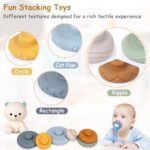 Jucarie bebe Turn Piramida Ursulet cu Cercuri Senzoriale