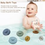 Jucarie bebe Turn Piramida Ursulet cu Cercuri Senzoriale