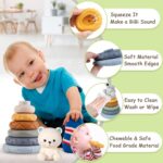 Jucarie bebe Turn Piramida Ursulet cu Cercuri Senzoriale