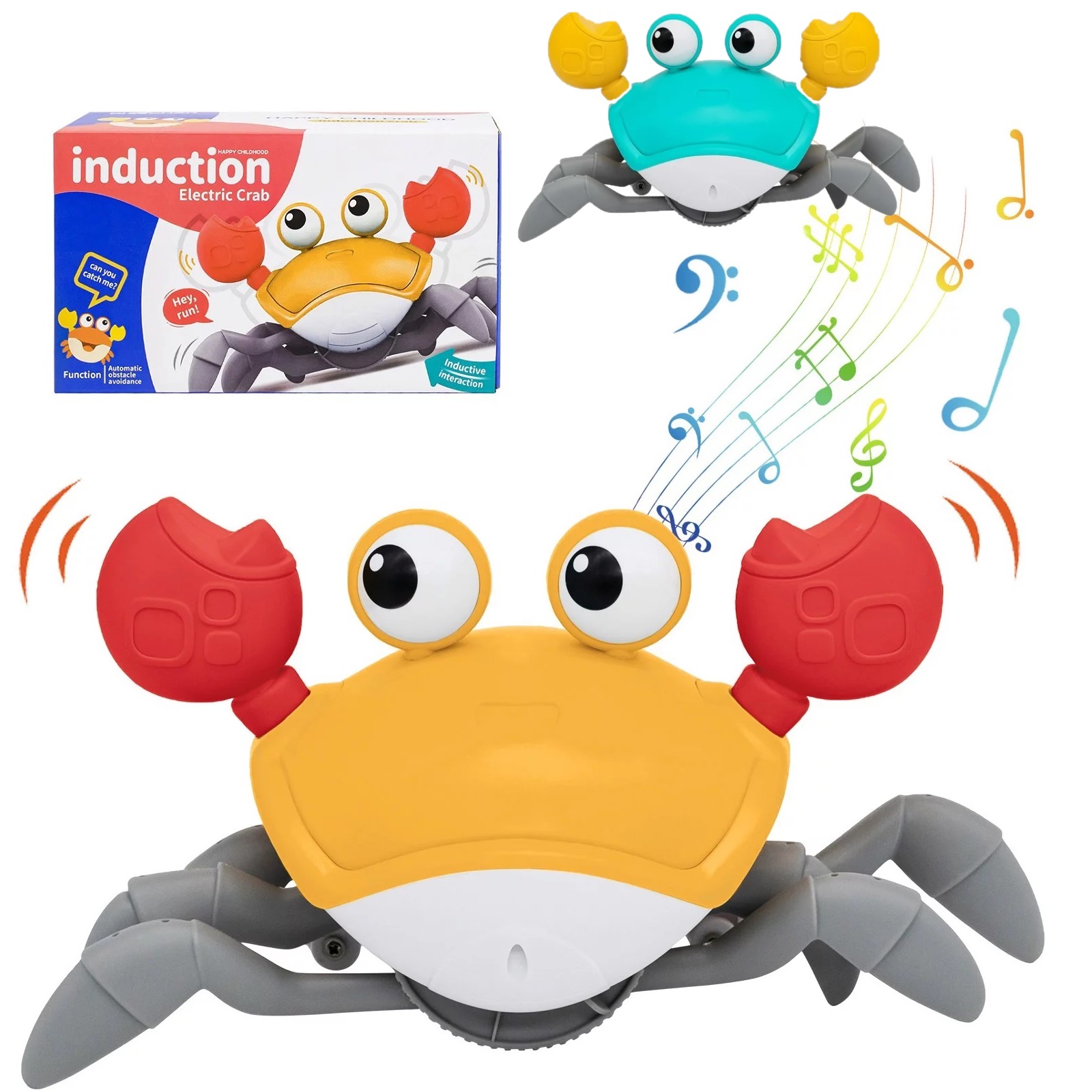 Jucarie interactiva Crabul mergator cu Sunete pentru bebelusi