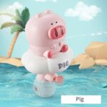 Jucarie interactiva Pistol cu apa Porcusorul Roz care stropeste