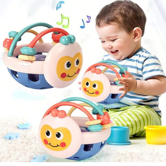 Jucarie motrica Mingea Zambitoare Zornaitoare animalut bebelusi