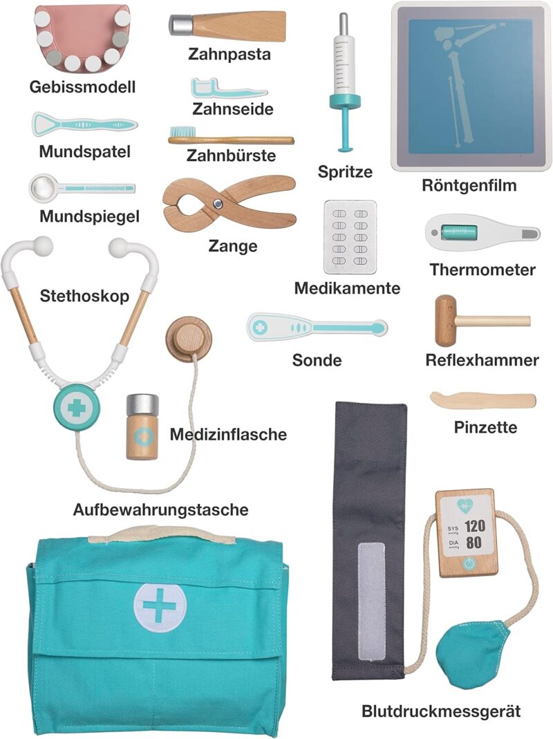 Jucarii doctor Gentuta stomatologului Accesorii pentru dentist lemn