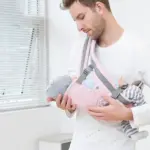 Marsupiu ergonomic Cangur Roz cu Scaunel 3in1 pentru bebe