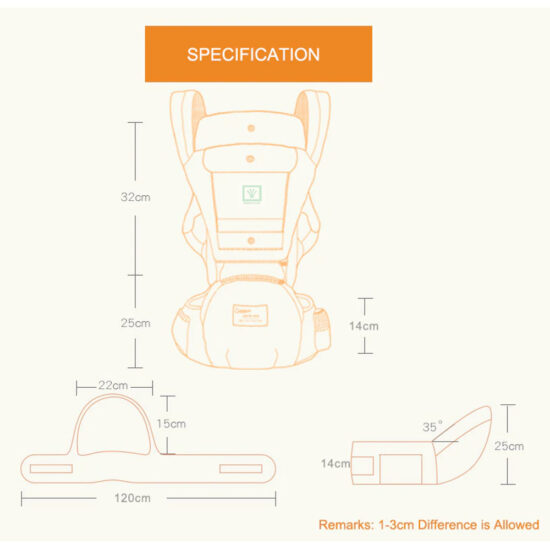 Marsupiu ergonomic Cangur vernil cu Scaunel 3in1 pentru bebe