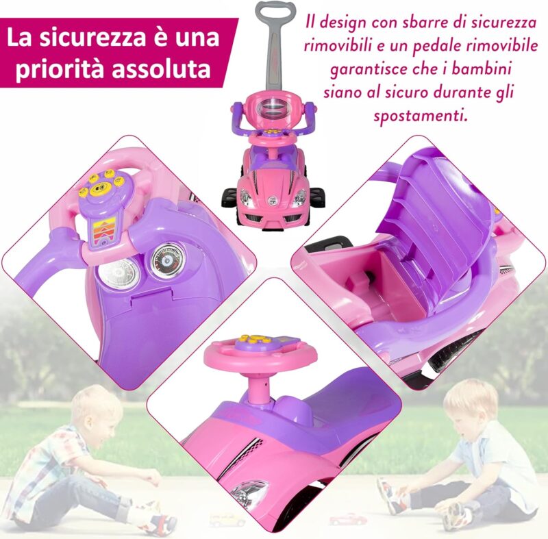 Masinuta Ride on Muzicala Cu maner Parental 3in1 Antemergator