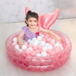 Piscina gonflabila Sirena rotunda pentru curte gradina