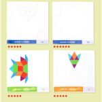 Puzzle Tangram si Tabla magnetica cu suport Burete si Marker