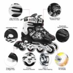 Role reglabile Negru Pozitionarea rotilor in linie Lumini roata fata