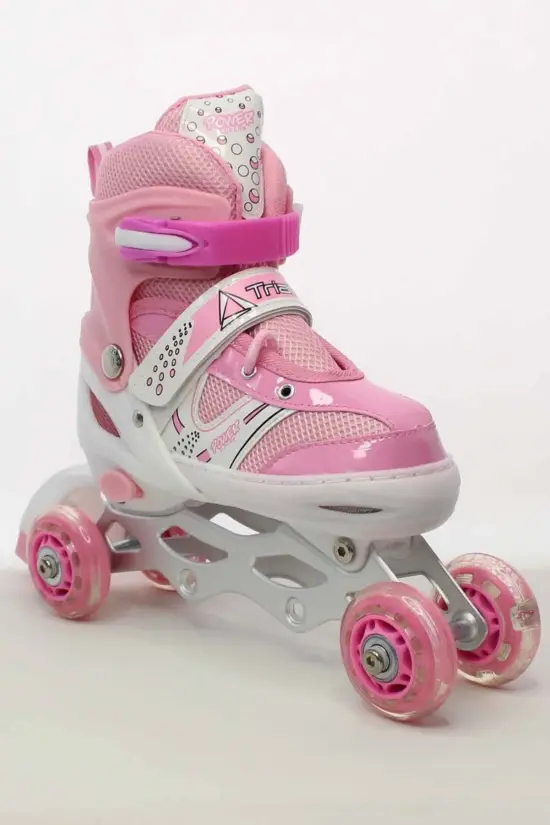 Role reglabile Roz Pozitionarea rotilor diferit 2in1 Marime ajustabila