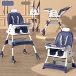 Scaun bebe Pliabil Bleumarin pentru servirea Mesei Reglabil Pliabil