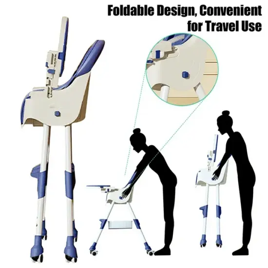 Scaun bebe Pliabil Bleumarin pentru servirea Mesei Reglabil Pliabil