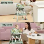 Scaun bebe Pliabil Vernil pentru servirea Mesei Reglabil si Pliabil