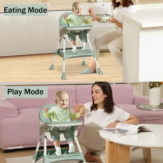 Scaun bebe Pliabil Vernil pentru servirea Mesei Reglabil si Pliabil