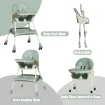 Scaun bebe Pliabil Vernil pentru servirea Mesei Reglabil si Pliabil