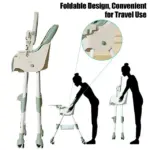 Scaun bebe Pliabil Vernil pentru servirea Mesei Reglabil si Pliabil