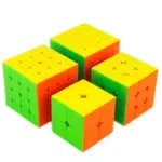 Set Cub Rubik 4in1 Patrat colorat antistres Jucarie inteligenta
