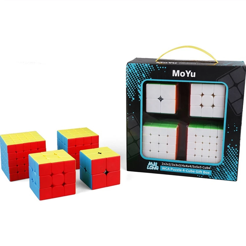 Set Cub Rubik 4in1 Patrat colorat antistres Jucarie inteligenta