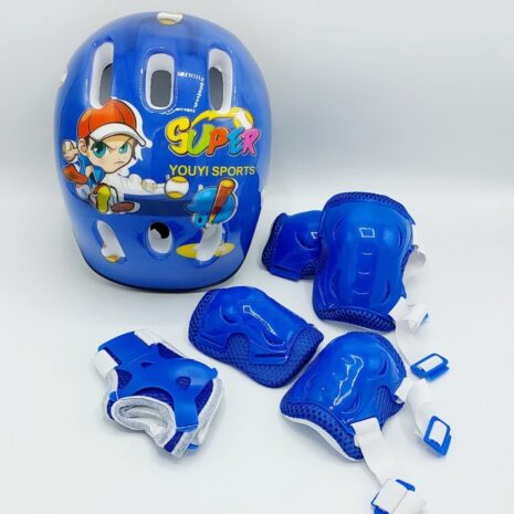 Set Protectii captusite Casca pentru role skateboard copii