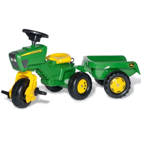 Tractor cu 3 Roti cu pedale Remorca RollyTrac pentru copii fermieri
