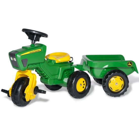 Tractor cu 3 Roti cu pedale Remorca RollyTrac pentru copii fermieri